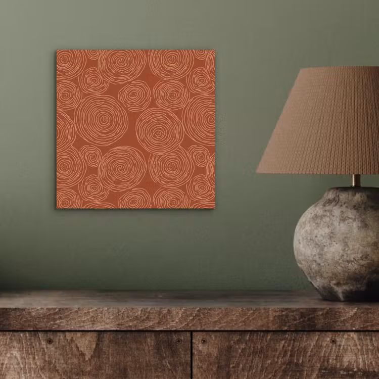 Aluminium schilderij - Cirkels - Abstract - Artistiek - Terracotta — 3