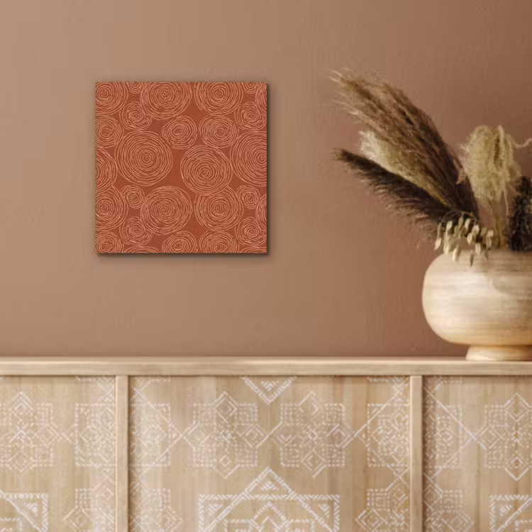 Aluminium schilderij - Cirkels - Abstract - Artistiek - Terracotta — 5