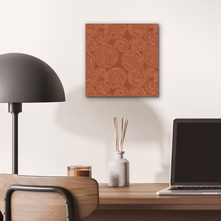 Aluminium schilderij - Cirkels - Abstract - Artistiek - Terracotta — 6