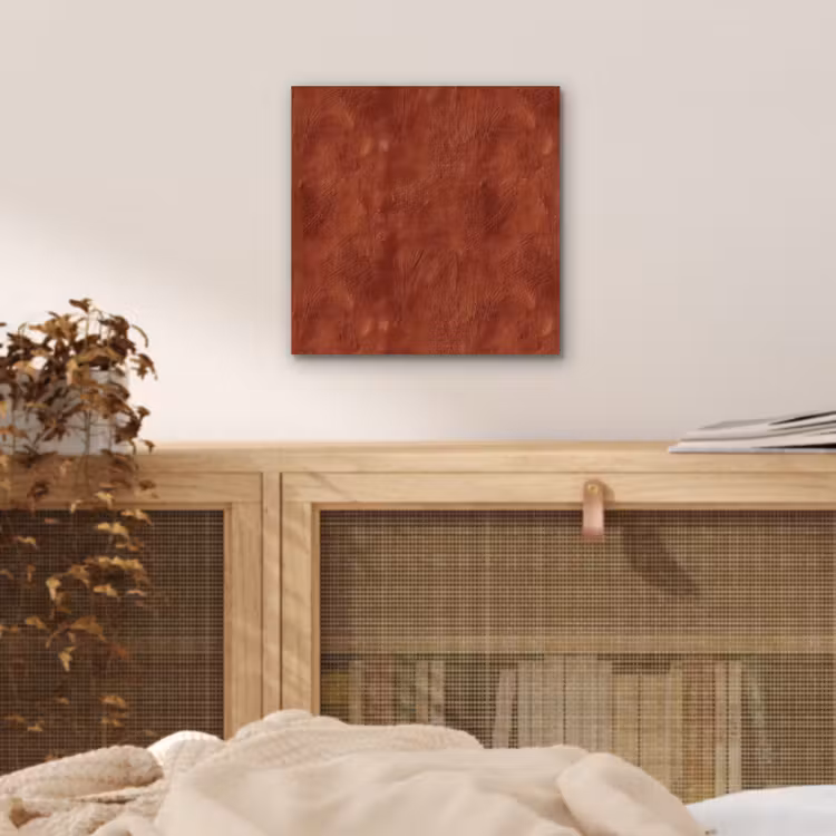 Aluminium schilderij - Stucwerk - Textuur - Terracotta — 4