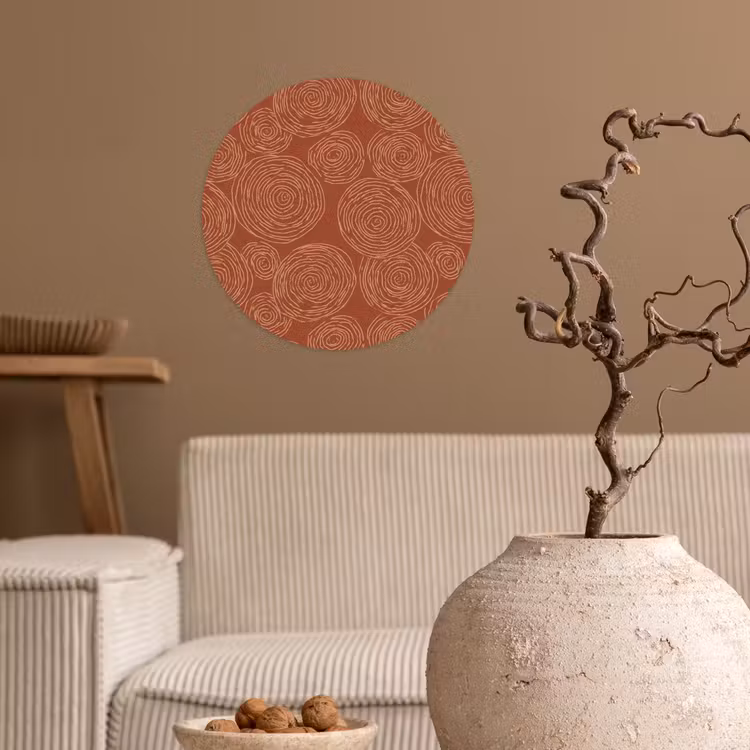 Behangcirkel - Cirkels - Abstract - Artistiek - Terracotta — 2