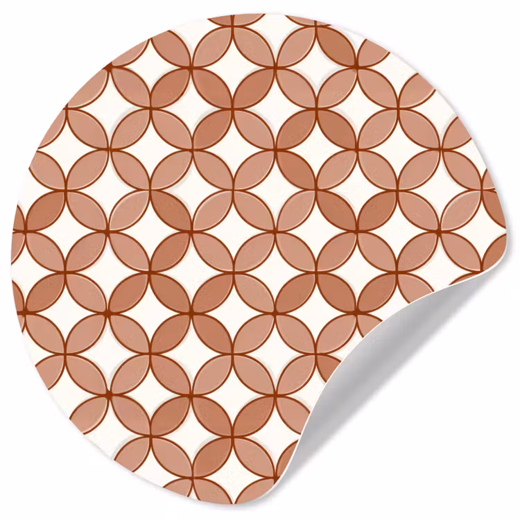 Behangcirkel - Geometrisch - Cirkels - Modern - Terracotta — 1