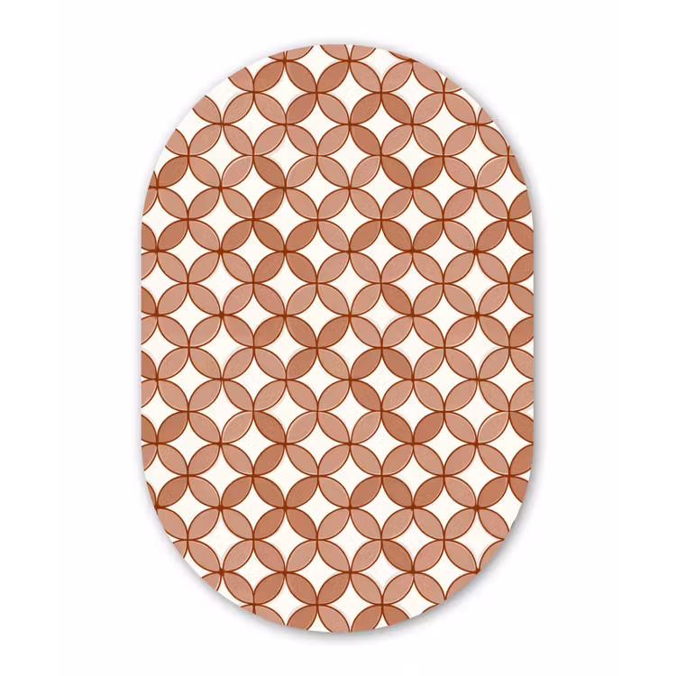 Muurovaal aluminium - Geometrisch - Cirkels - Modern - Terracotta — 1