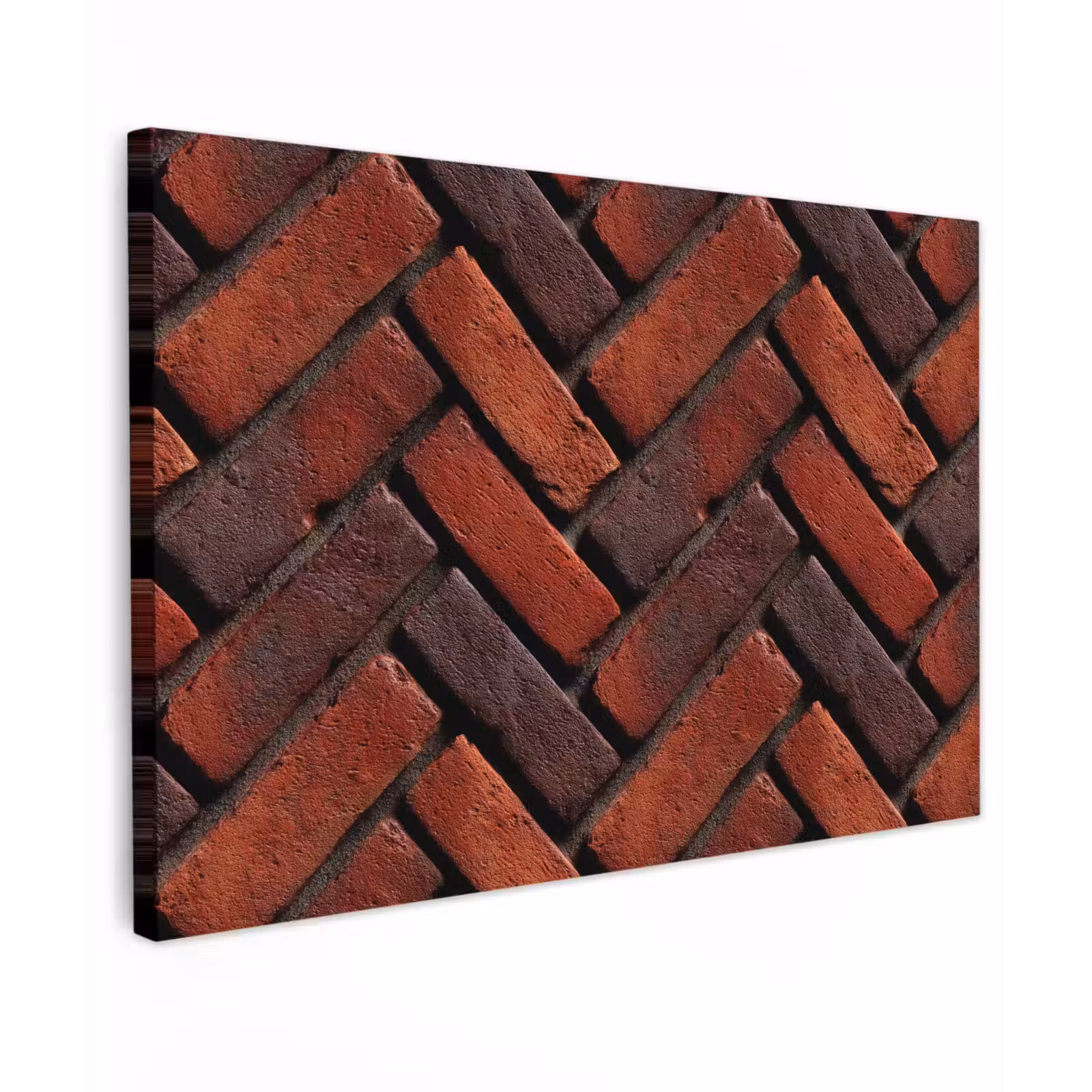 Buiten canvas - Bakstenen - Visgraat - Structuur - Roodbruin — 1