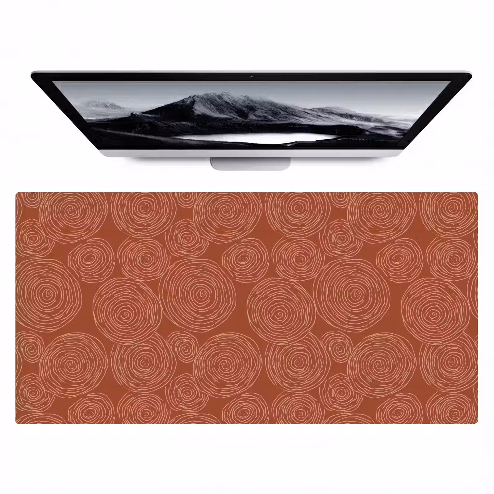 Bureau onderlegger - Cirkels - Abstract - Artistiek - Terracotta — 1
