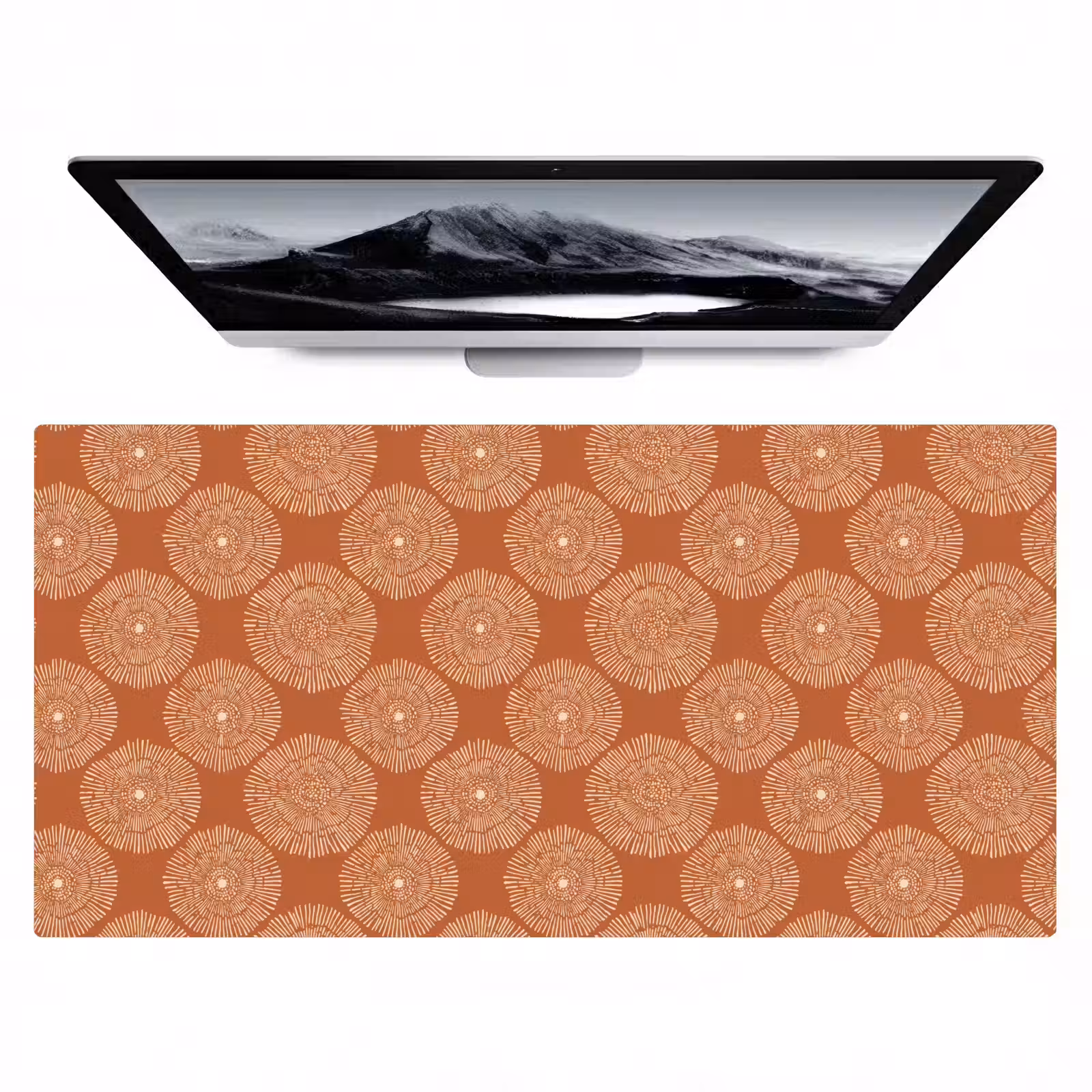 Bureau onderlegger - Cirkels - Grafisch - Patroon - Terracotta — 1