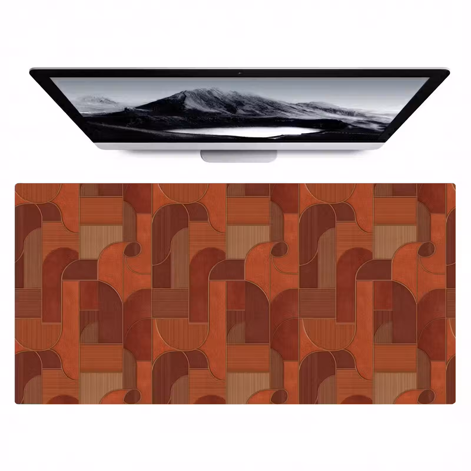 Bureau onderlegger - Geometrisch - Abstract - Textuur - Bruin — 1