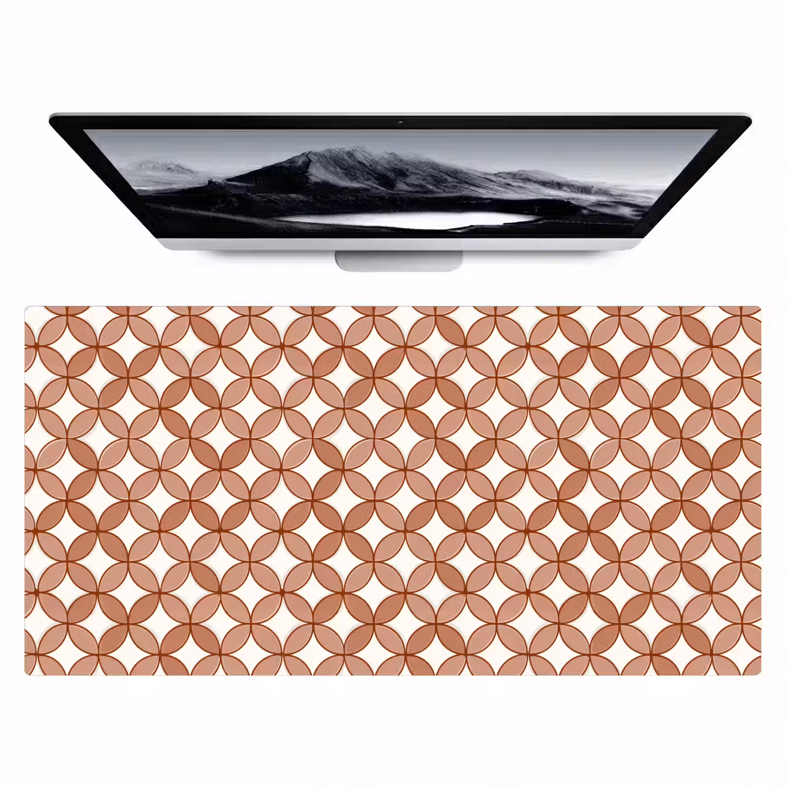 Bureau onderlegger - Geometrisch - Cirkels - Modern - Terracotta — 1