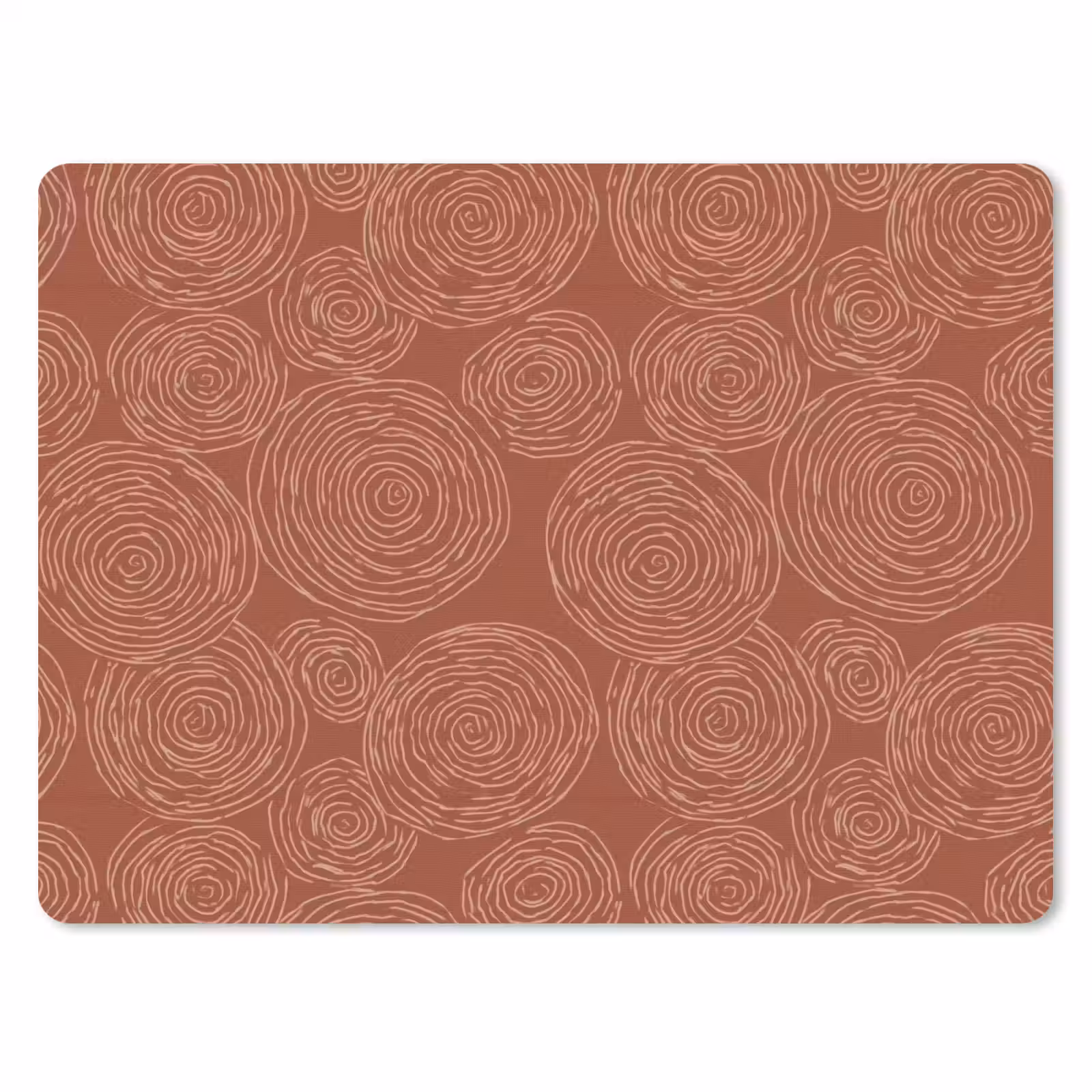 Muismat - Cirkels - Abstract - Artistiek - Terracotta — 1