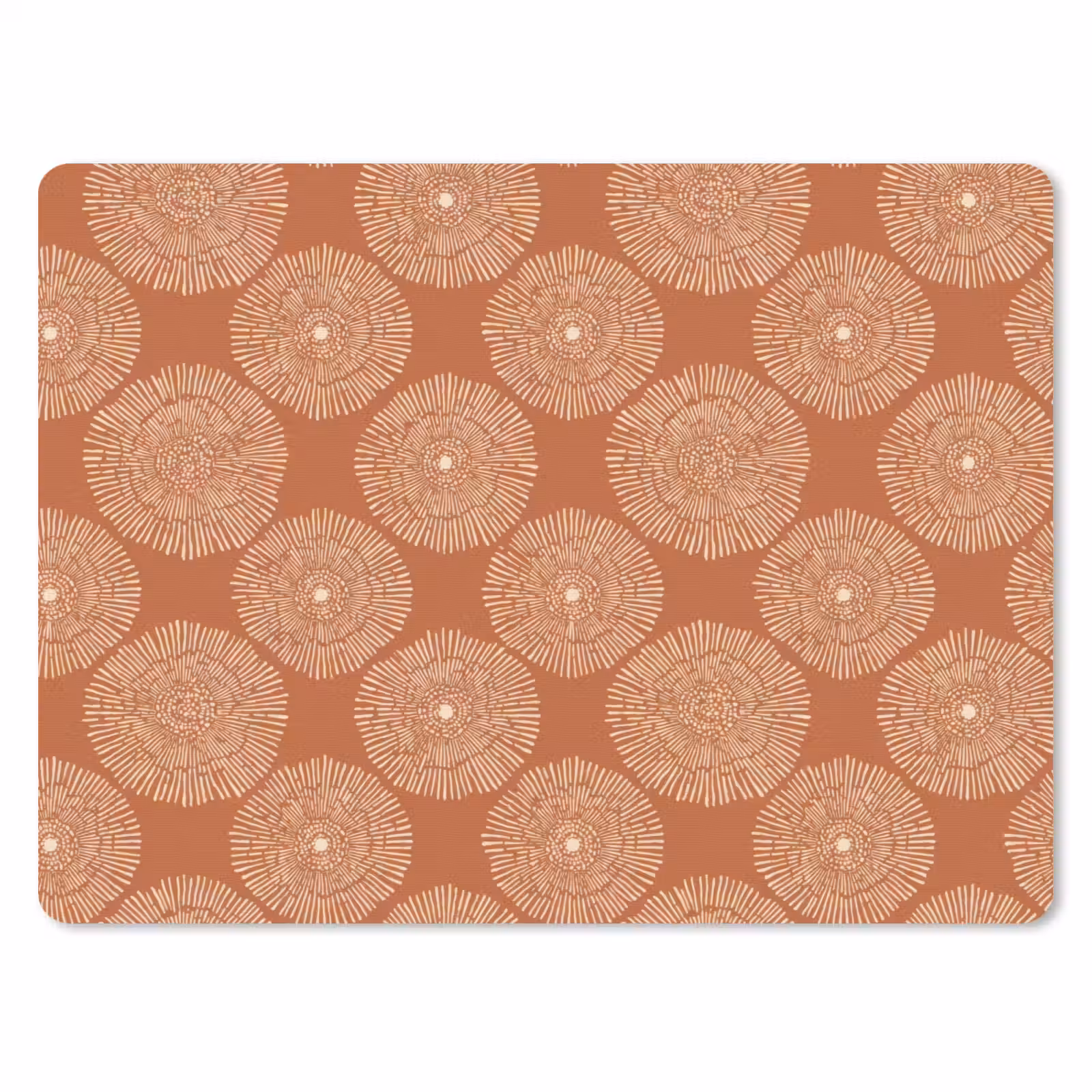 Muismat - Cirkels - Grafisch - Patroon - Terracotta — 1