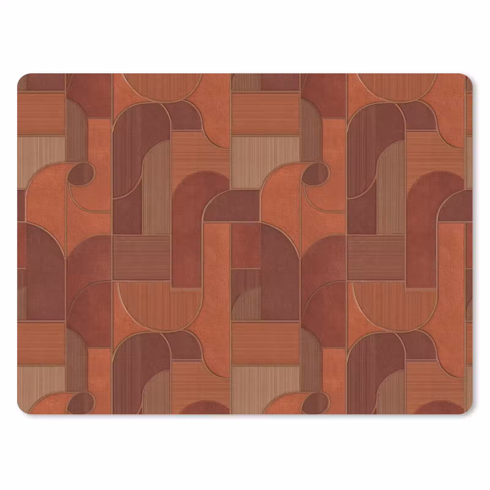 Muismat - Geometrisch - Abstract - Textuur - Bruin — 1