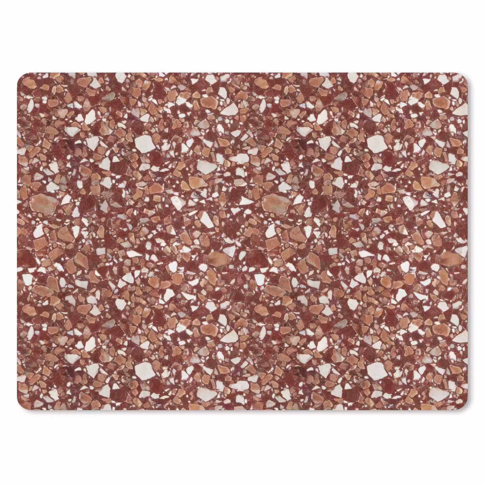 Muismat - Terrazzo - Patroon - Steentextuur - Roodbruin — 1
