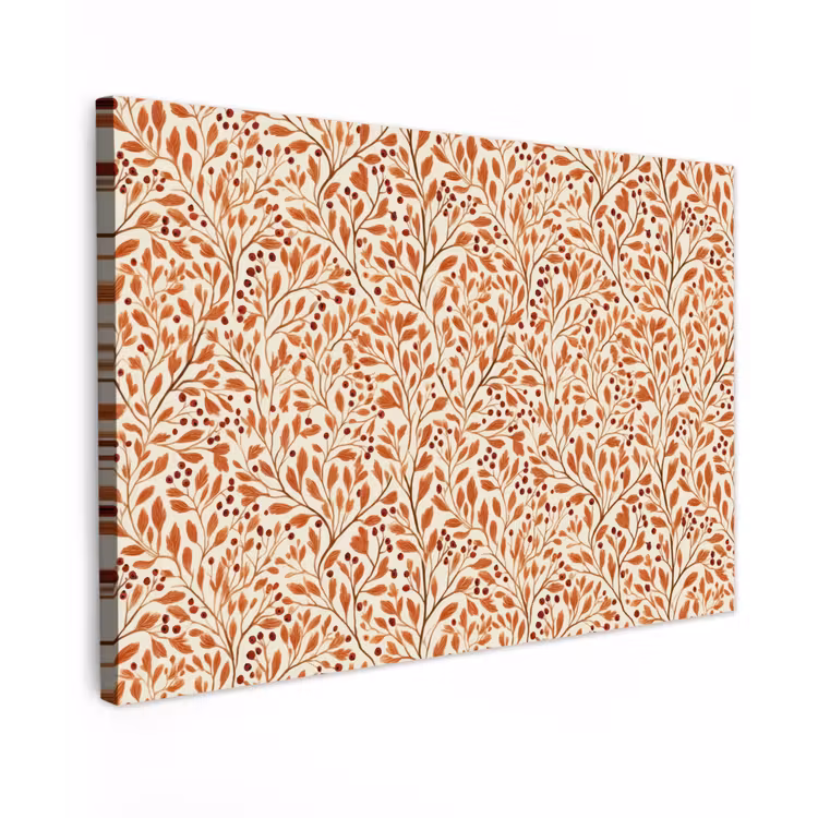 Buiten canvas - Bladeren - Botanisch - Terracotta — 1