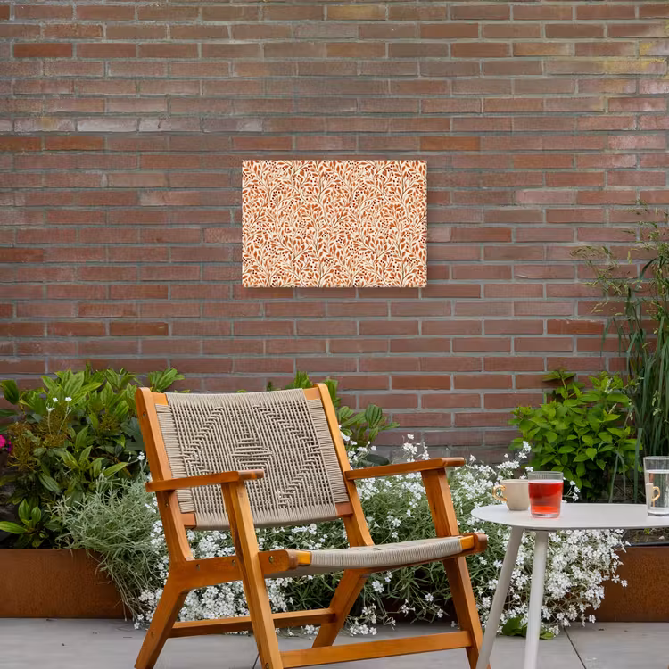 Buiten canvas - Bladeren - Botanisch - Terracotta — 2