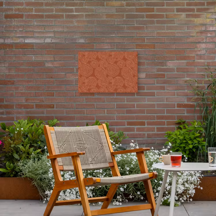 Buiten canvas - Cirkels - Abstract - Artistiek - Terracotta — 2