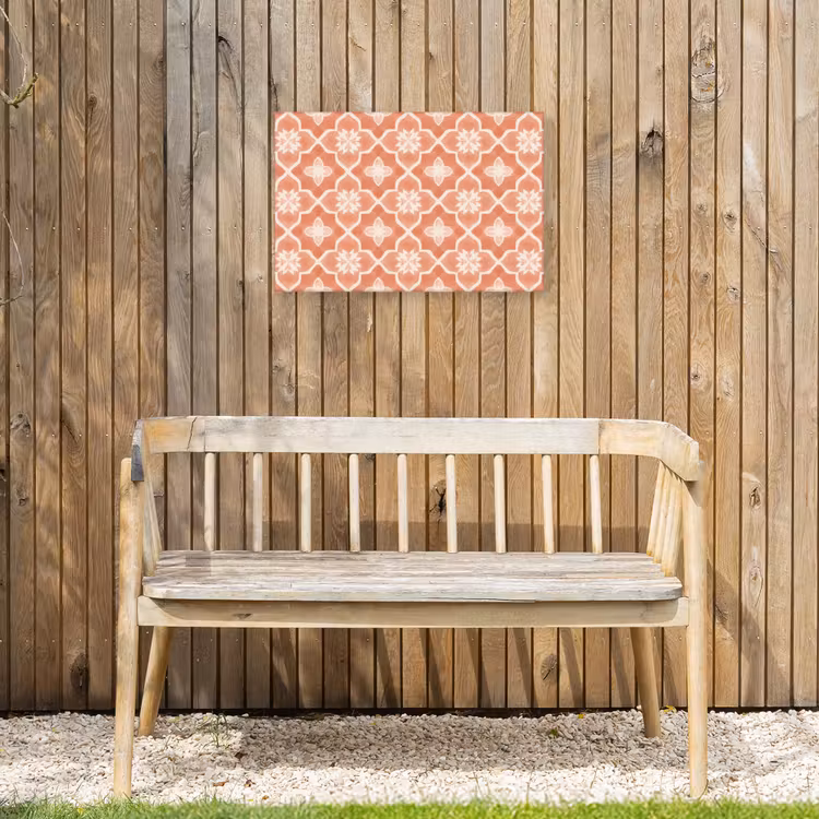Buiten canvas - Tegelpatroon - Arabesk - Vintage - Terracotta — 3