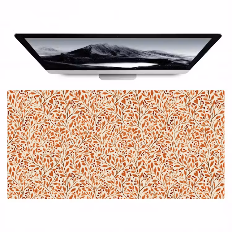 Bureau onderlegger - Bladeren - Botanisch - Terracotta — 1