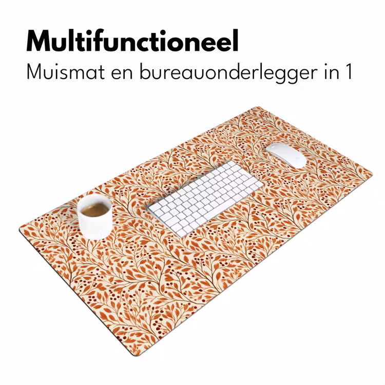 Bureau onderlegger - Bladeren - Botanisch - Terracotta — 7