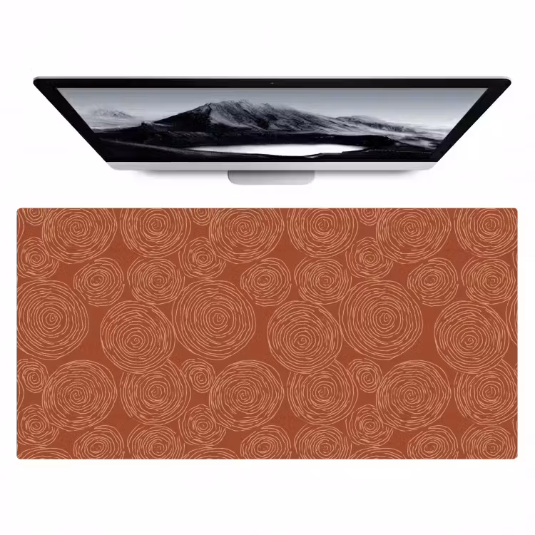 Bureau onderlegger - Cirkels - Abstract - Artistiek - Terracotta — 1