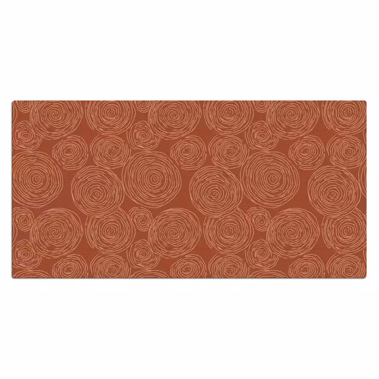 Bureau onderlegger - Cirkels - Abstract - Artistiek - Terracotta — 2