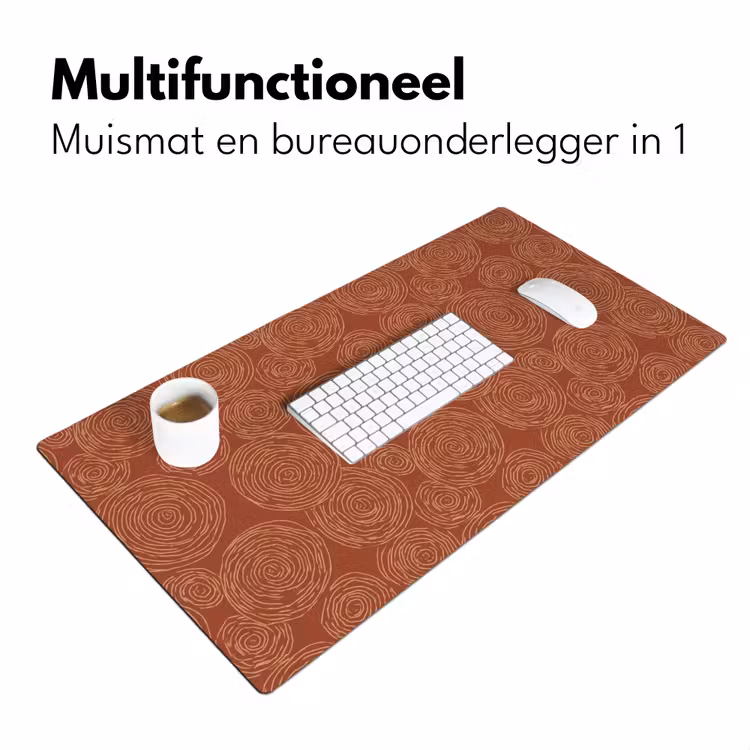 Bureau onderlegger - Cirkels - Abstract - Artistiek - Terracotta — 7