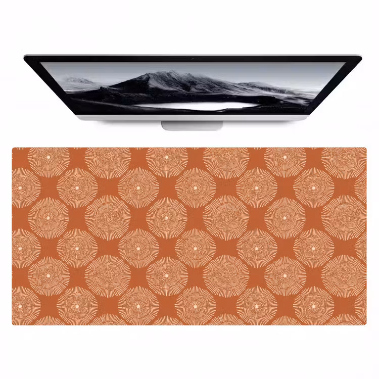 Bureau onderlegger - Cirkels - Grafisch - Patroon - Terracotta — 1