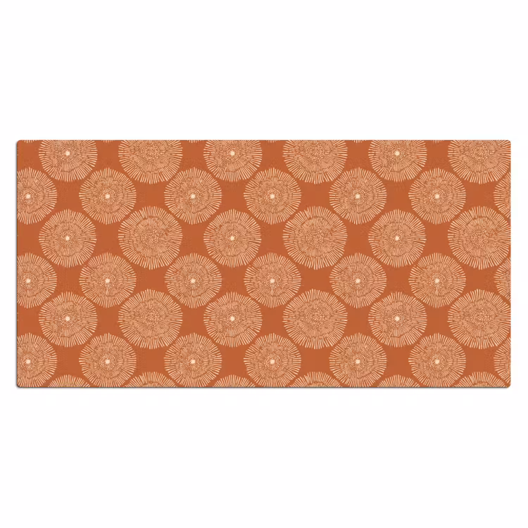 Bureau onderlegger - Cirkels - Grafisch - Patroon - Terracotta — 2