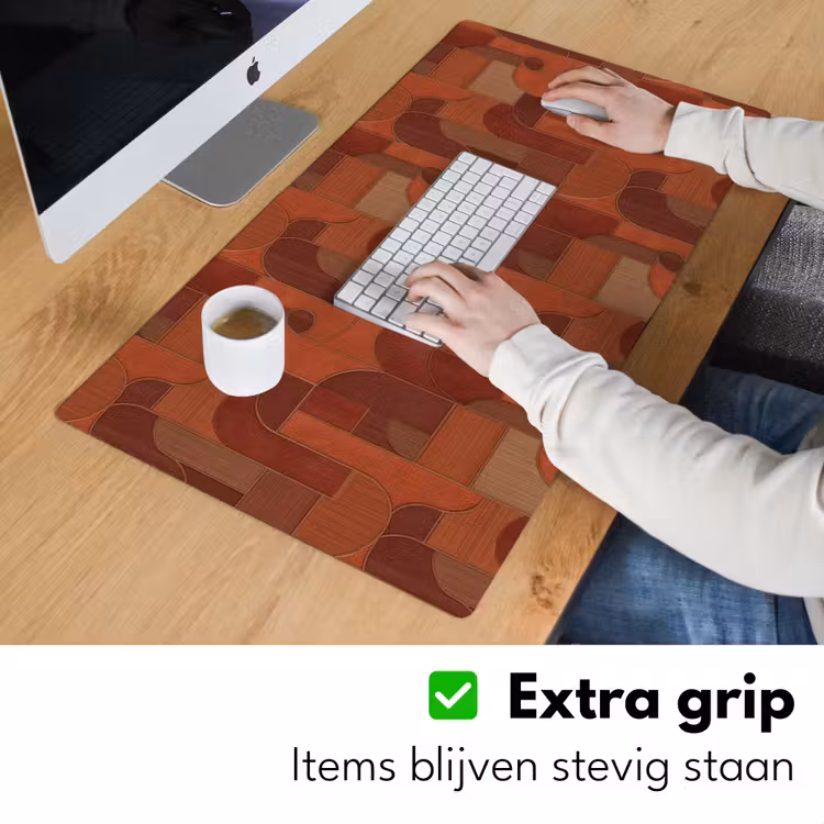 Bureau onderlegger - Geometrisch - Abstract - Textuur - Bruin — 6
