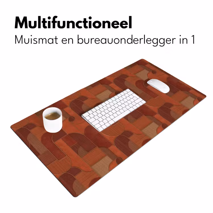 Bureau onderlegger - Geometrisch - Abstract - Textuur - Bruin — 7