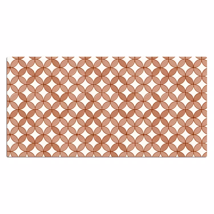 Bureau onderlegger - Geometrisch - Cirkels - Modern - Terracotta — 2