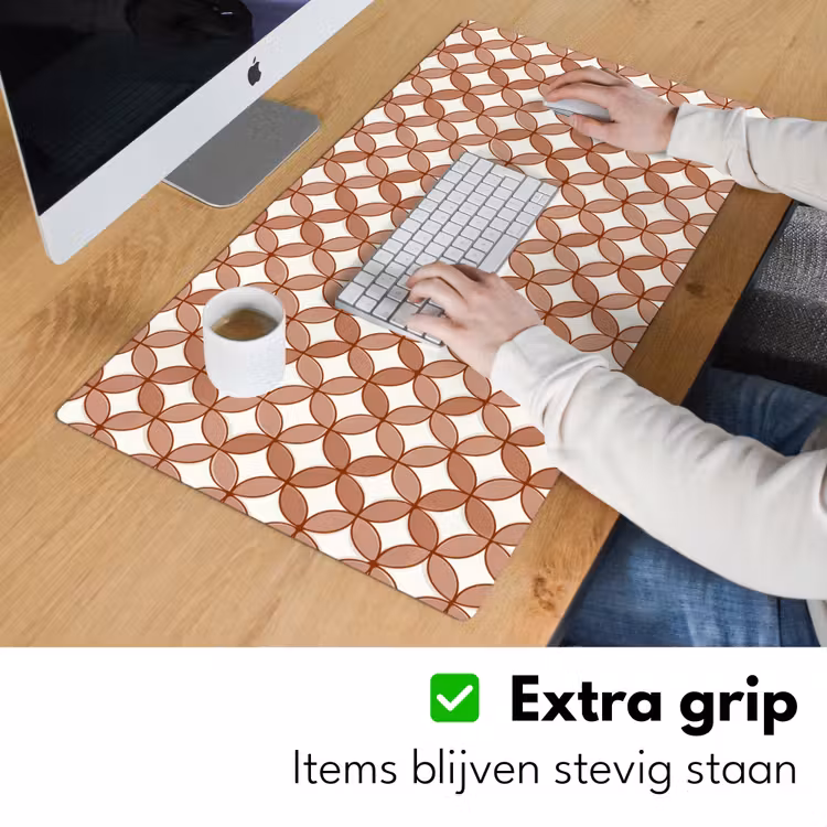 Bureau onderlegger - Geometrisch - Cirkels - Modern - Terracotta — 6