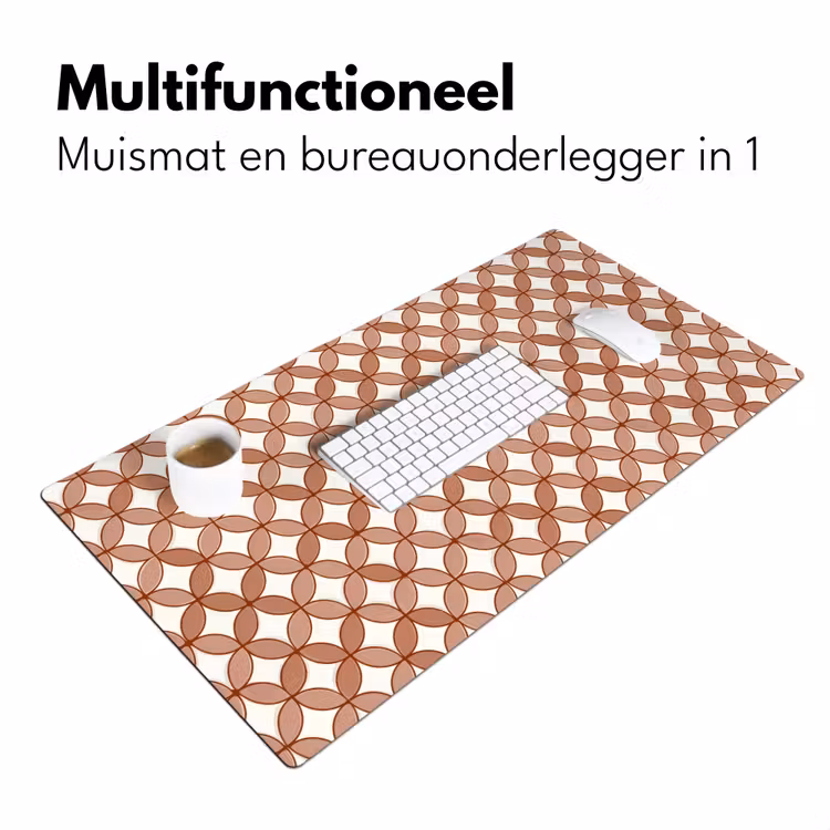 Bureau onderlegger - Geometrisch - Cirkels - Modern - Terracotta — 7