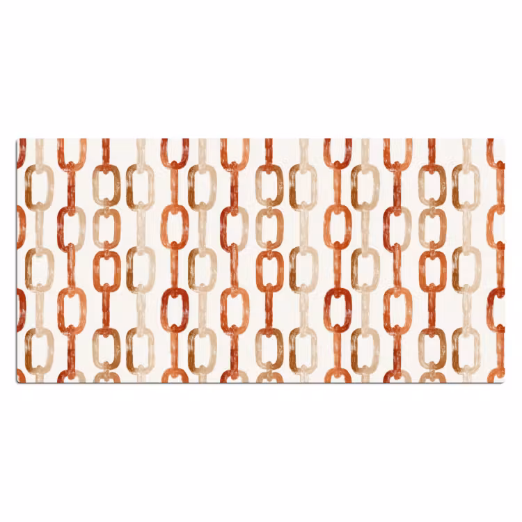 Bureau onderlegger - Schakels - Patroon - Aquarel - Terracotta — 2
