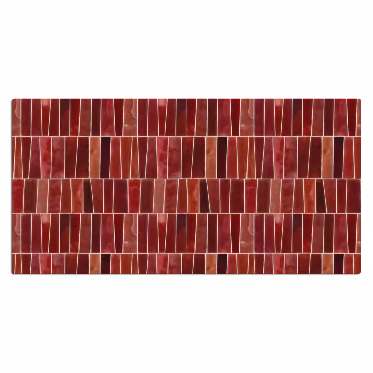 Bureau onderlegger - Tegels - Modern - Structuur - Dieprood — 2