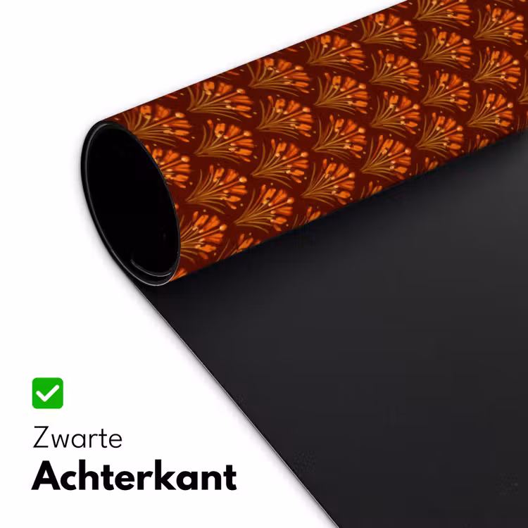Bureau onderlegger - Waaiers - Art Deco - Botanisch - Roestbruin - Oranje — 5