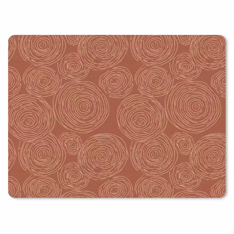 Muismat - Cirkels - Abstract - Artistiek - Terracotta — 1