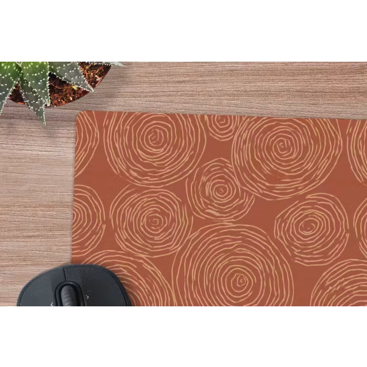 Muismat - Cirkels - Abstract - Artistiek - Terracotta — 4