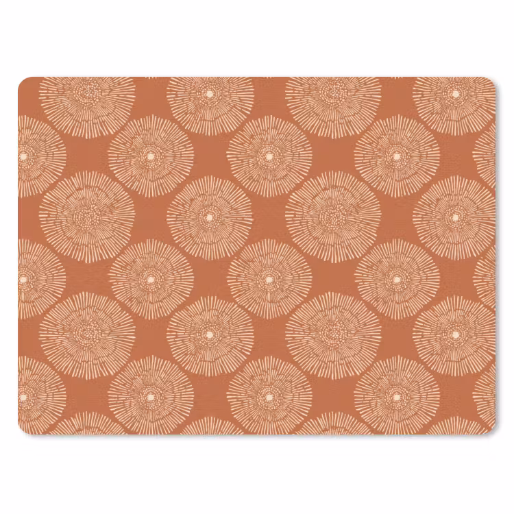 Muismat - Cirkels - Grafisch - Patroon - Terracotta — 1