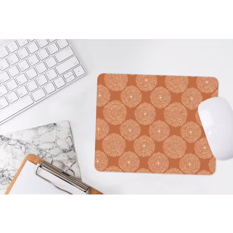Muismat - Cirkels - Grafisch - Patroon - Terracotta — 2