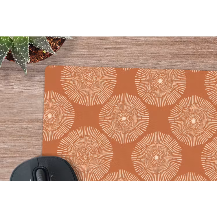 Muismat - Cirkels - Grafisch - Patroon - Terracotta — 4
