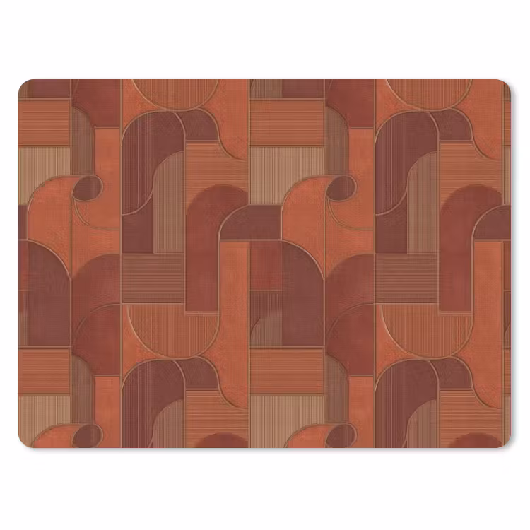 Muismat - Geometrisch - Abstract - Textuur - Bruin — 1
