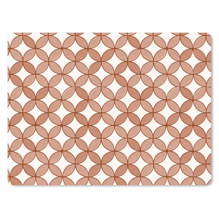 Muismat - Geometrisch - Cirkels - Modern - Terracotta — 1