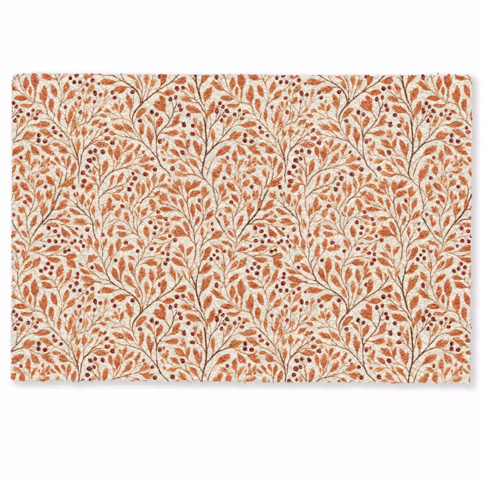 Deurmat - Bladeren - Botanisch - Terracotta — 1