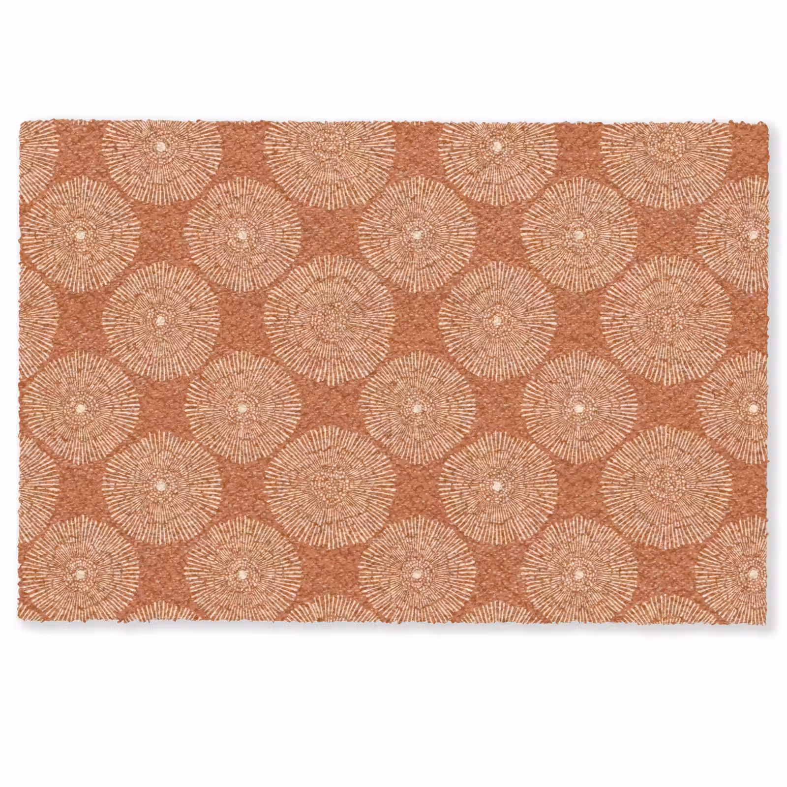 Deurmat - Cirkels - Grafisch - Patroon - Terracotta — 1