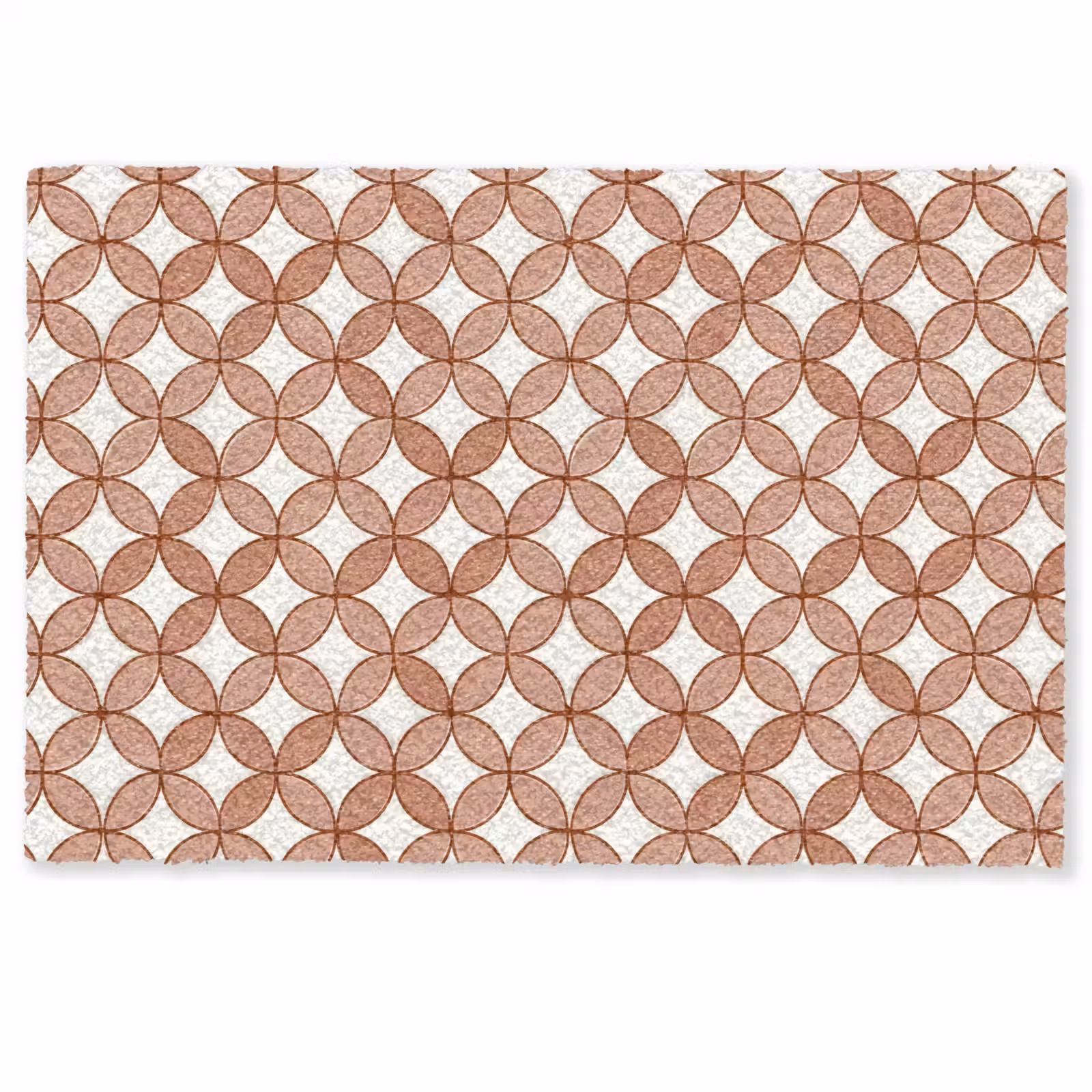 Deurmat - Geometrisch - Cirkels - Modern - Terracotta — 1
