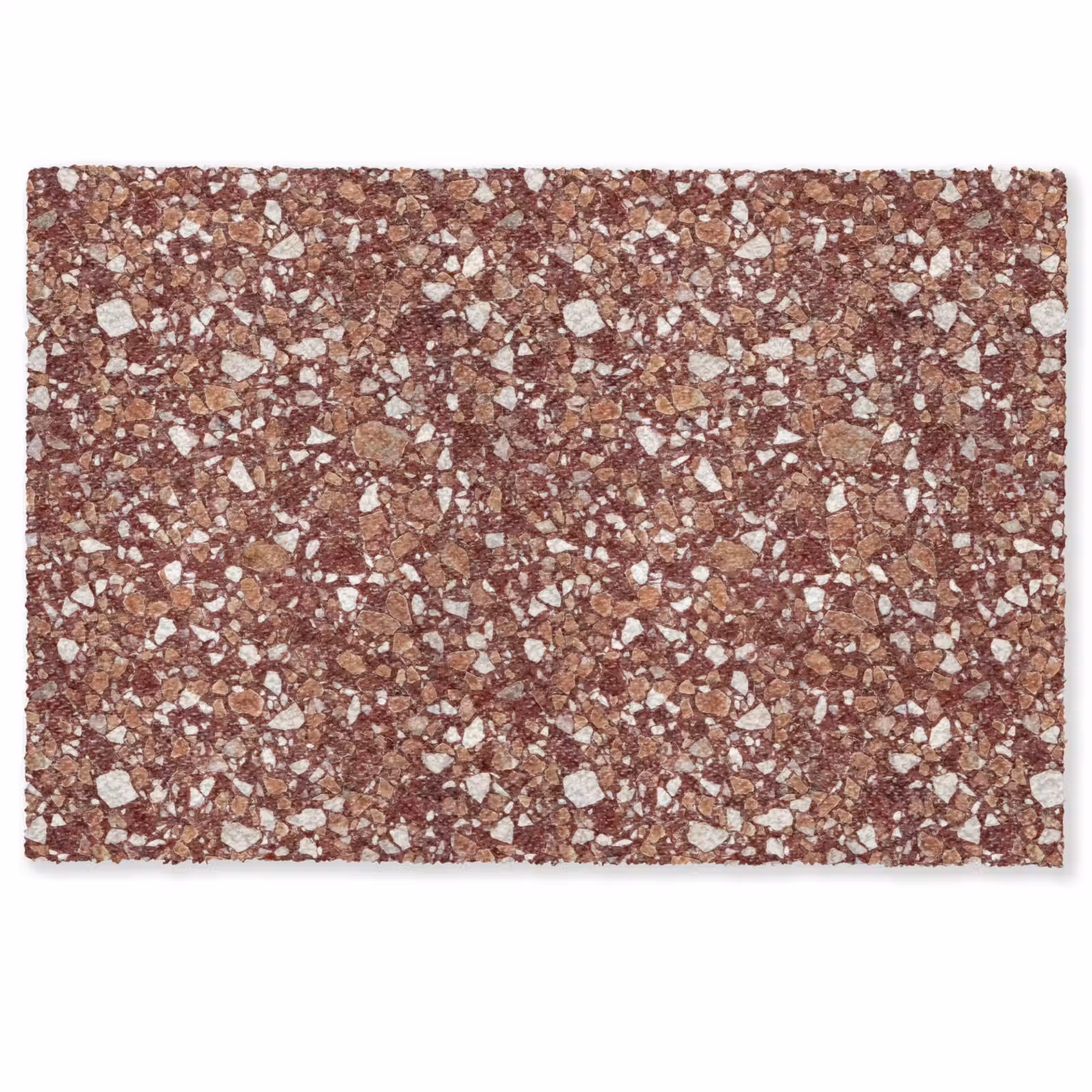 Deurmat - Terrazzo - Patroon - Steentextuur - Roodbruin — 1
