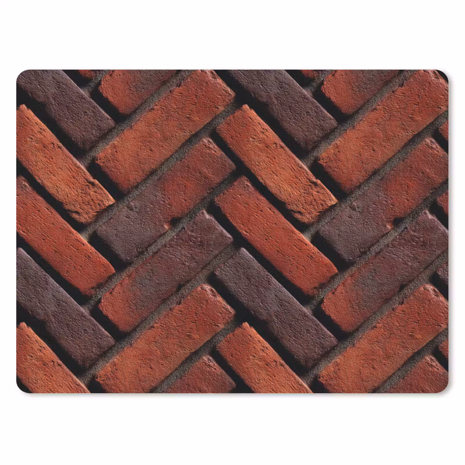 Muismat - Bakstenen - Visgraat - Structuur - Roodbruin — 1