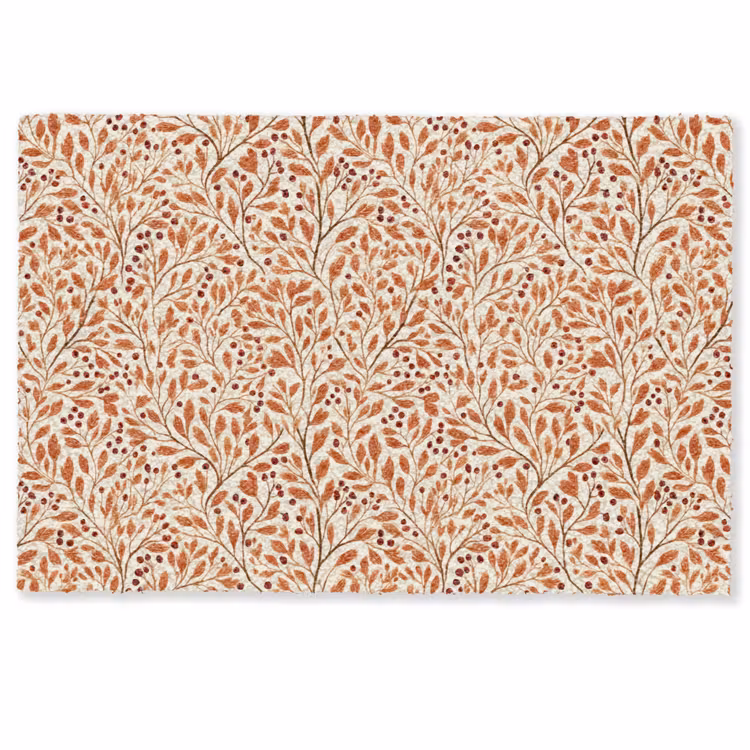 Deurmat - Bladeren - Botanisch - Terracotta — 1