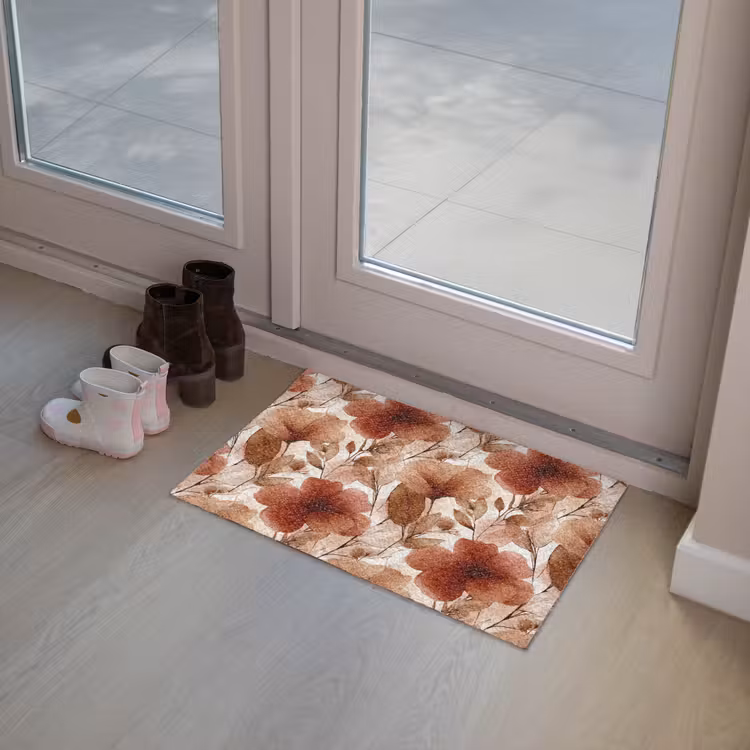 Deurmat - Bloemen - Aquarel - Botanisch - Terracotta — 8