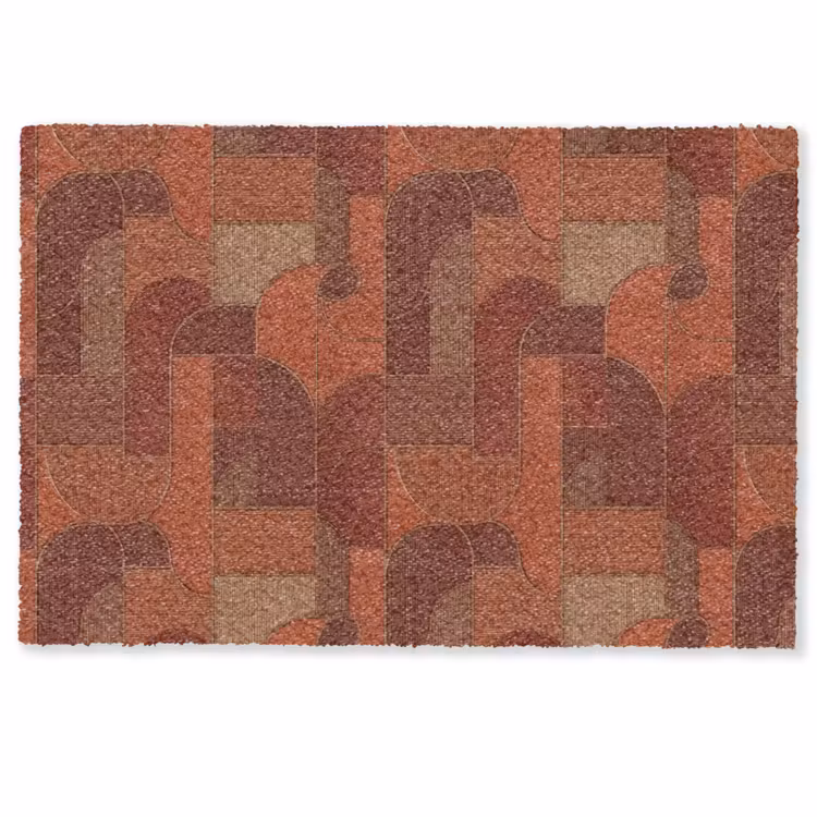 Deurmat - Geometrisch - Abstract - Textuur - Bruin — 1
